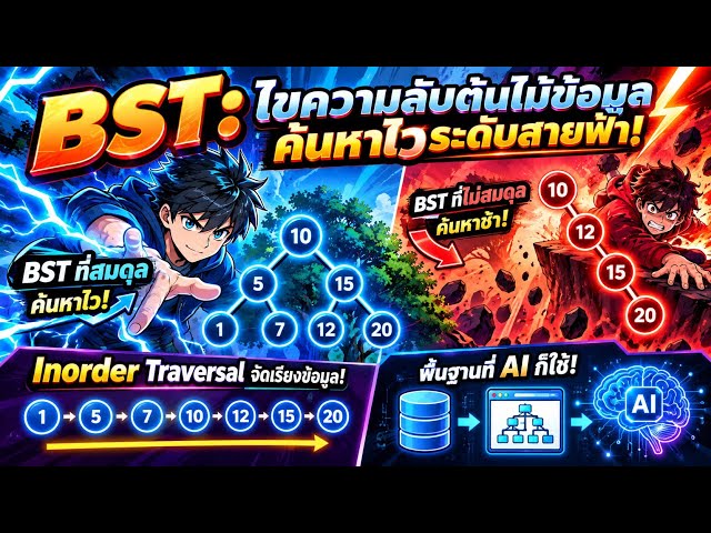 (วิชาวิทยาการคอมพิวเตอร์) #6 โครงสร้างข้อมูลและอัลกอริทึม Binary Search TreeData & Algorithms