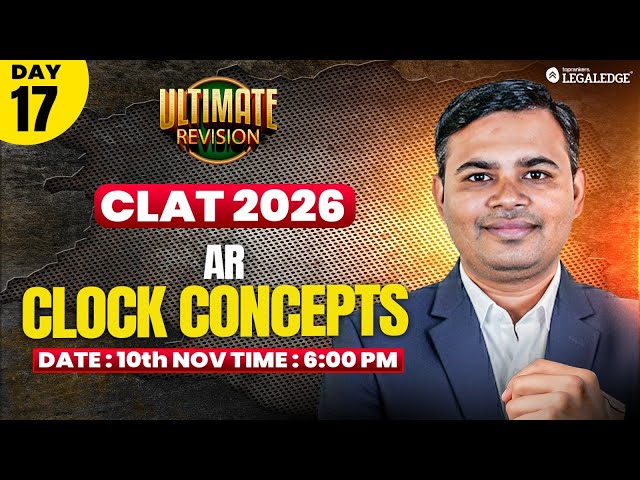 CLAT/AILET 2026 | AR | Clock Concept | Mukesh Sir | Ultimate Revision