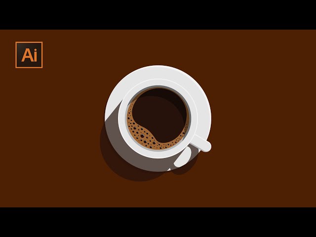 Adobe Illustrator CC - Coffee vector art Flat design in Adobe illustrator