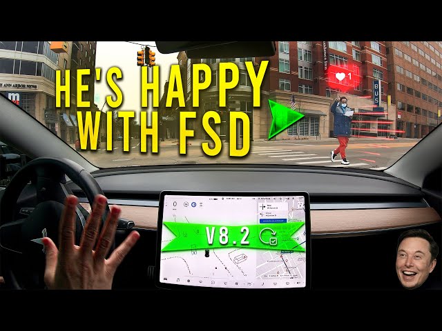 FSD Beta Gets Updated With V8.2 Software - First Impressions Downtown | 2021.4.11.1