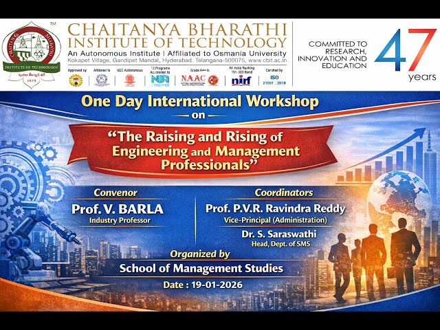 1-Day International Workshop on The Raising and Raising of Engineering and Management Professionals