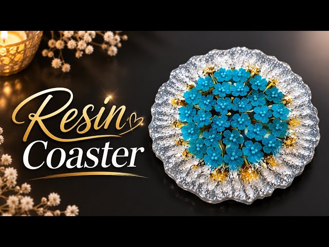3D Flower Resin Coaster | DIY Resin Coaster_Resin bloom