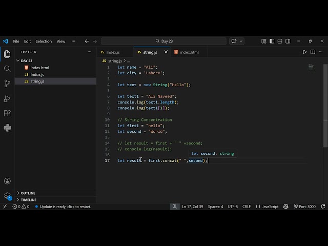 Strings in JavaScript Tutorial | String Methods & Basics | Skillify