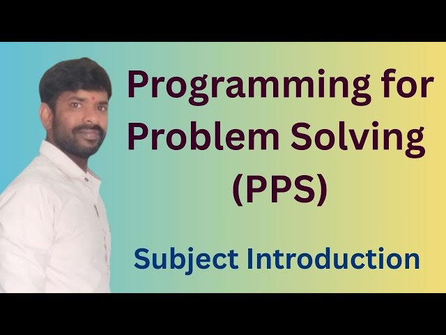 Introduction to Programming for Problem Solving  | DBK Vision | Engineering First Year C Programming
