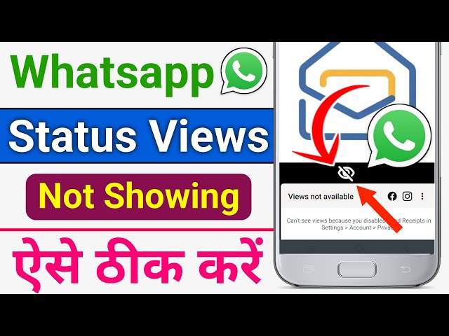 WhatsApp Status Views Not Available Problem | WhatsApp status views not showing