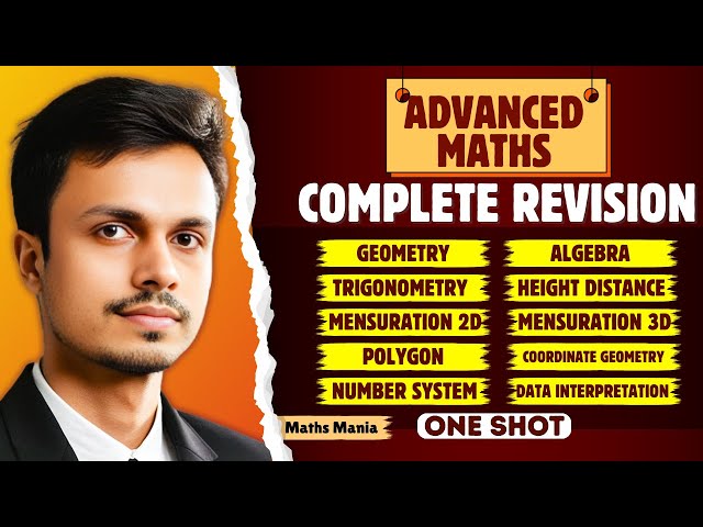 Advanced Maths Complete One Shot 2026 🔥 Full Revision Marathon | SSC,  Railway & All Govt Exams