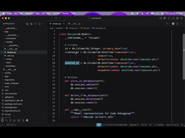 Flask Commands   Part 72   What the Model Includes