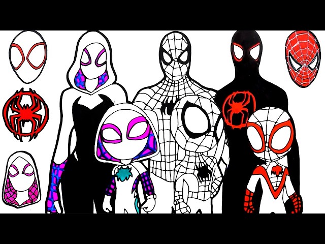 🕷️COLORING  Spider-Man (Adult & Kids Version) | Easy Step-by-Step Tutorial 🎨