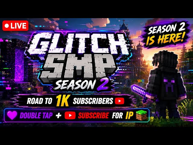 Minecraft GLITCH SMP LIVE 🔥S-2  On PE ☠️  #minecraftlive #shortslivefeed #publicserver(Day-21)