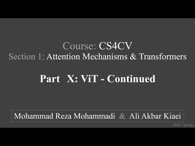 s01-p10: Vision Transformer (ViT) with Hugging Face | CS4CV
