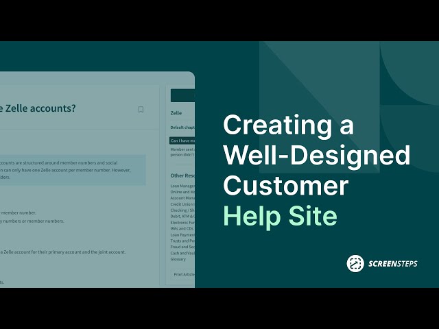 How ScreenSteps Can Help you Create a Well-Designed Customer-Facing Help Site