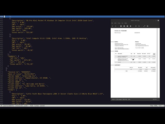 Parsing Invoice Images To JSON | Python, Tesseract OCR