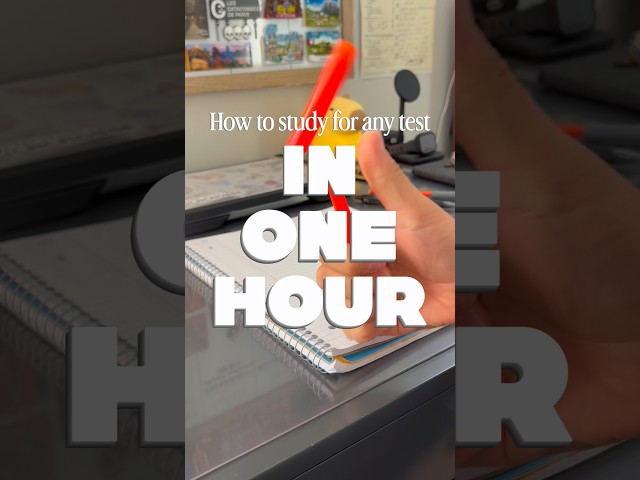 How to study for any test in ONE HOUR