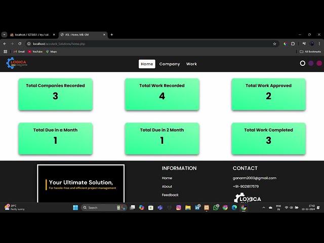 Company Data Management System | Source Code | HTML, CSS, PHP, MySQL, JS | ASL by GM | PHP Projects