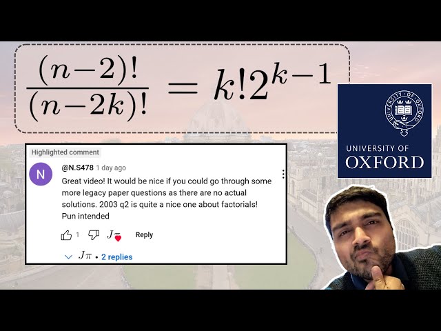 A Viewer Requested This Oxford Maths MAT Problem!