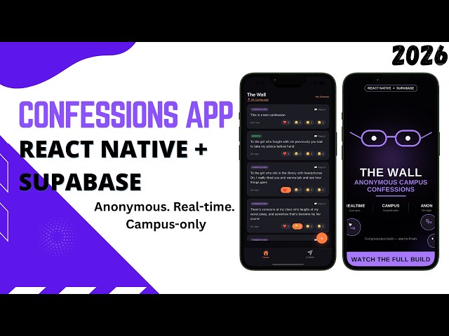 Build a Real-Time Anonymous Confession App | React Native + Supabase Full Tutorial