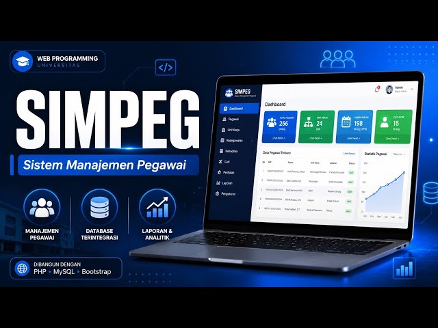 SIMPEG — Sistem Manajemen Pegawai | Tugas Pemrograman Web Lanjut (Kelompok 1)