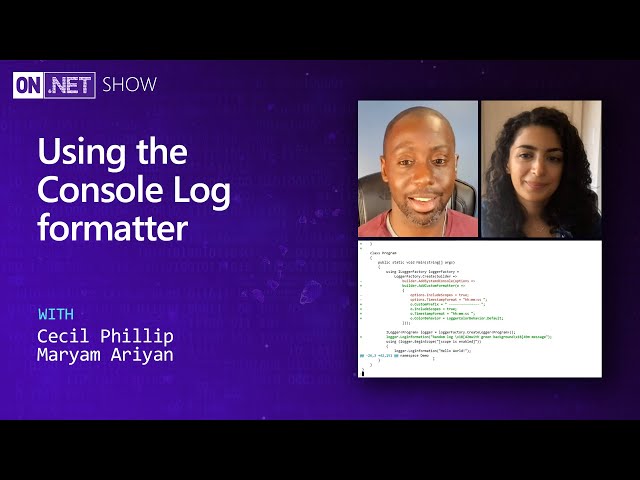 Using the Console Log formatter