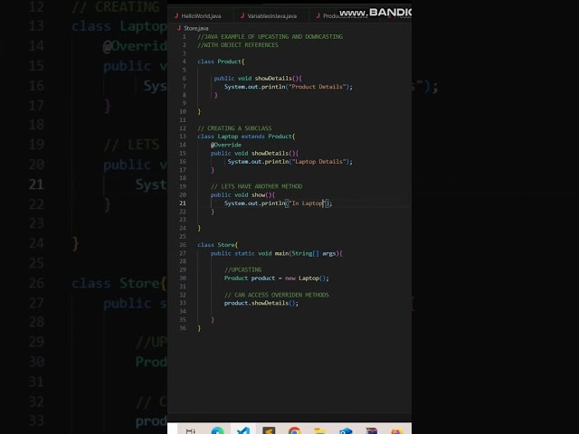 Java Upcasting & Downcasting with Product Example - Easy Explanation! #java #javatutorial