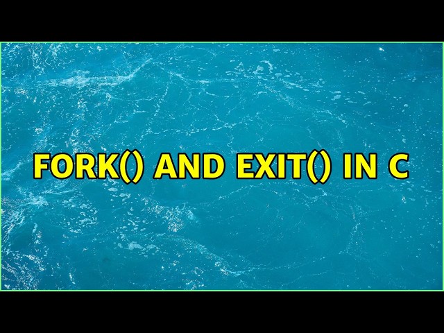 fork() and exit() in C