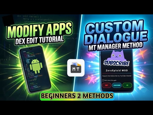 How to Modify APK with MT Manager 🔥 DEX Edit & Custom Dialogue Tutorial