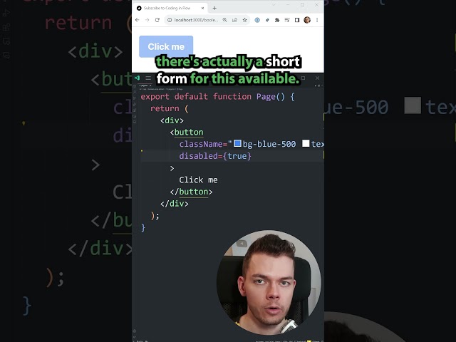Use This Shorthand for True Boolean Props in React 💡 #reactjs #reactdevelopment #reactjstutorial