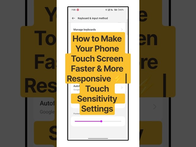 How to Make Your Phone Touch Screen Faster & More Responsive ⚡ | Touch Sensitivity Settings