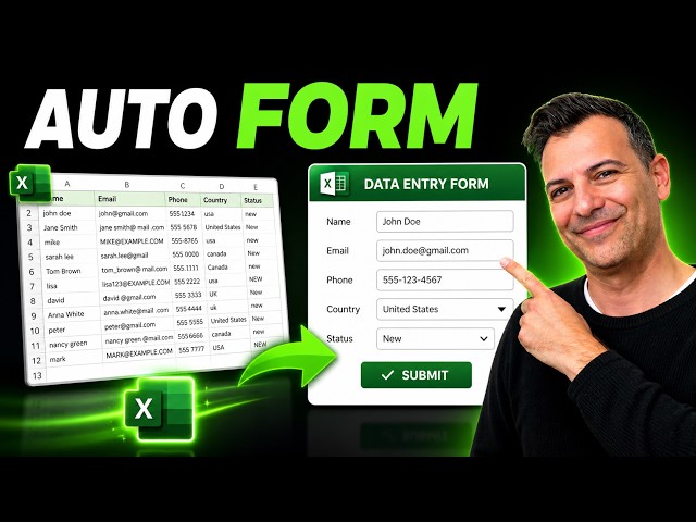 Build an Automated Excel Data Entry Form—No Coding Required