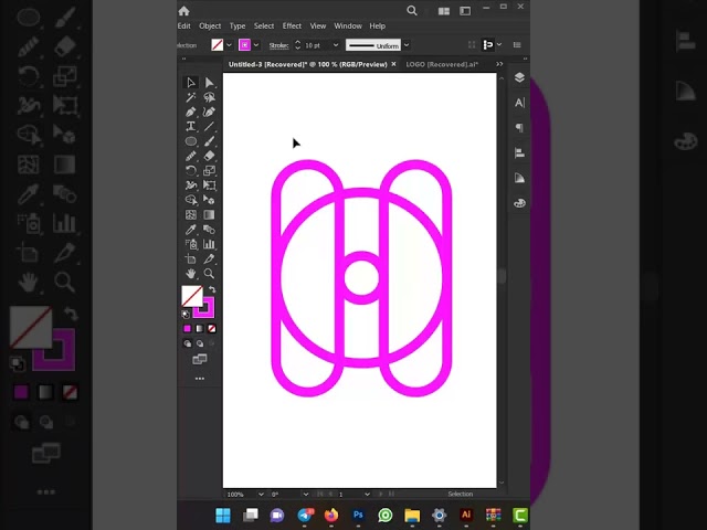 how to draw your logo in illustrator #shorts