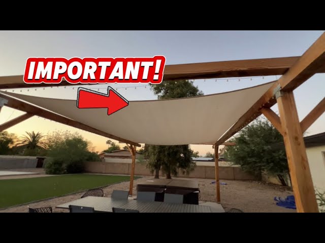 How to get shade in your backyard #sunshade #outdoordecor #amazonfinds #commissionsearned