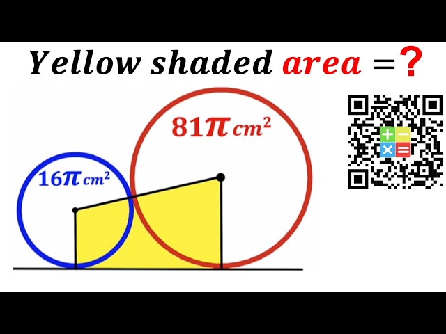 Can you find area of the Yellow shaded region? | (Circles) | #math #maths | #geometry