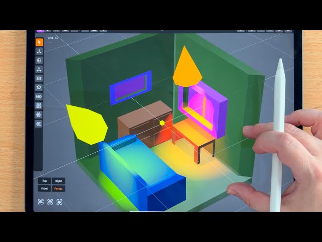Isometric Room in DGArt (3d modeling app) #dgart