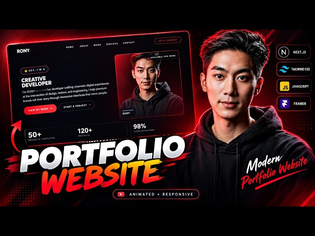 $1000 Portfolio website with Ai . Futuristic Portfolio Website Design  UI/UX + Smooth Animations