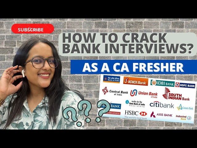 How to crack Bank Interviews as a CA Fresher | How to prepare?