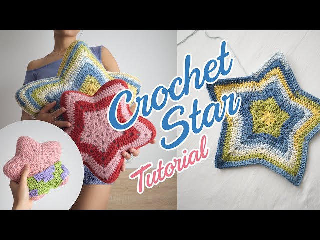 Star Blanket & Cushion 🌟Crochet Tutorial for Beginners