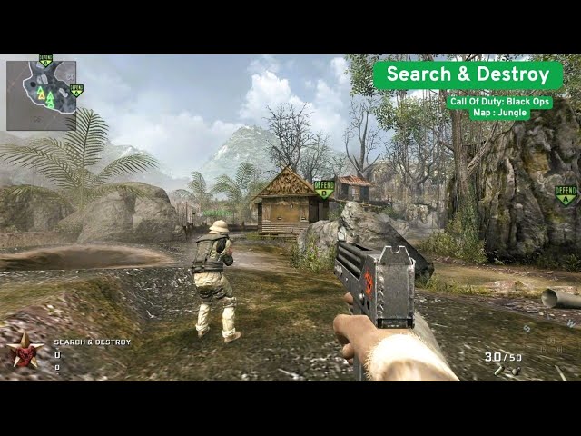 Call of Duty Black Ops Search & Destroy on Jungle 🔥 Classic BO1 S&D Gameplay | COD Black Ops #cod