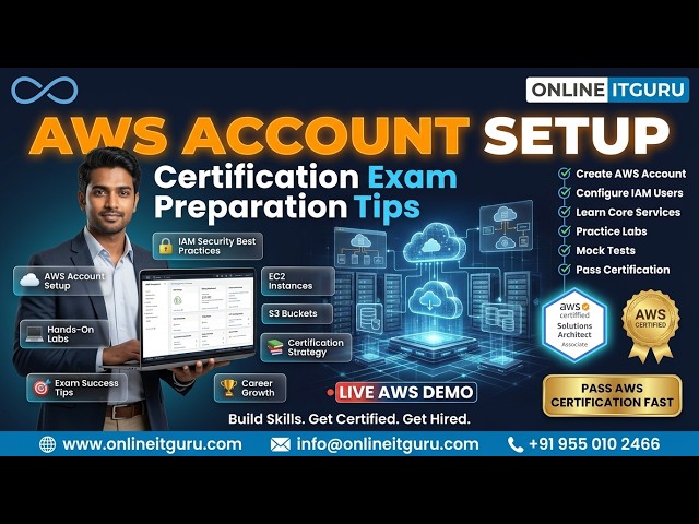 AWS Account Setup & Certification Exam Preparation Tips | Live Workflow | OnlineITGuru