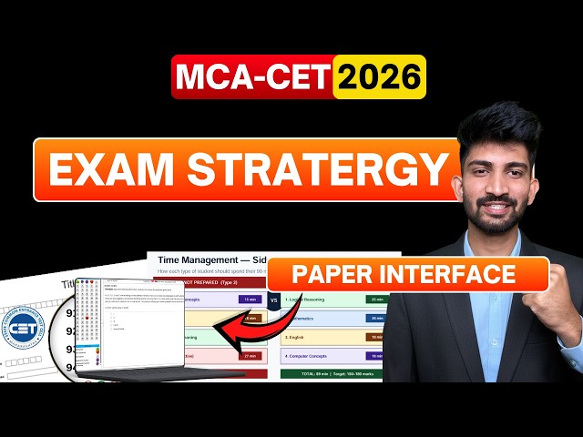 Mca Cet Exam Strategy 2026 | Mca Cet Real Exam Interface 2026