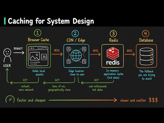 Caching For System Design: Redis, CDN, Cache Patterns Explained