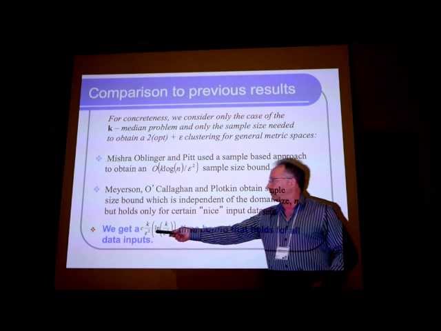 NIPS Randomized Algorithms - Shai Ben-David: Randomized algorithms for clustering tasks