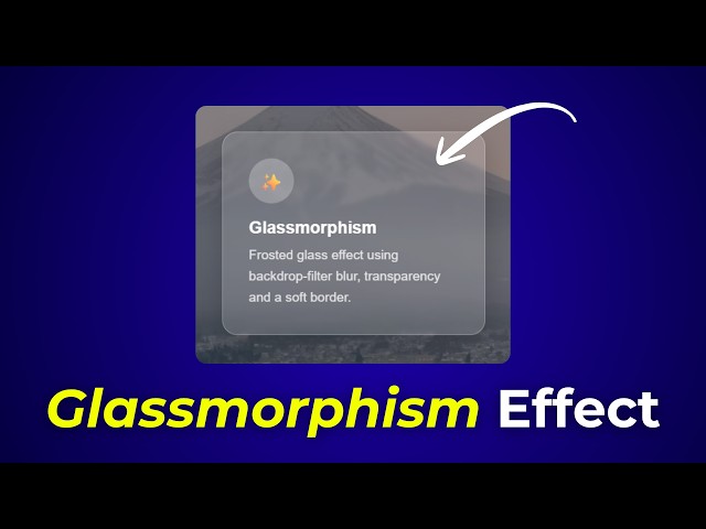 How to Make a Glassmorphism Card with Pure CSS