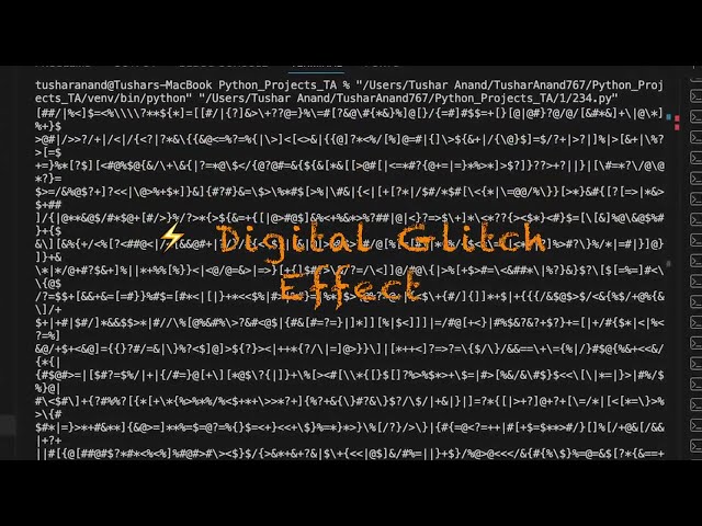 ⚡ Digital Glitch Effect #python #coding #glitch