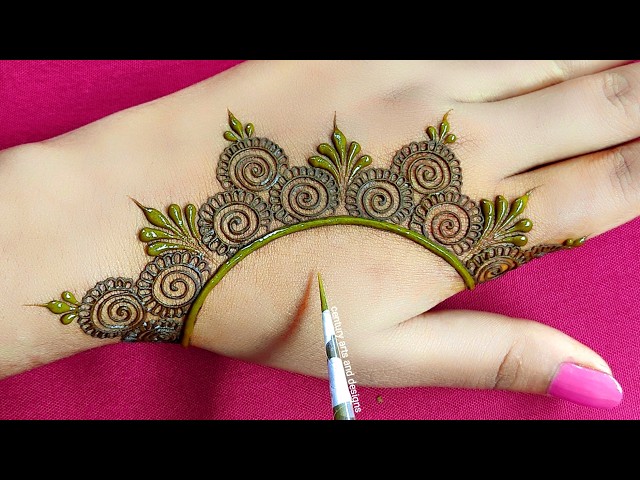Sawan special stylish mehndi design | Easy back hand mehndi | Simple mehndi | Mehndi design | mehndi