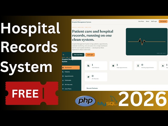 Hospital Management System using PHP & MySQL | MVC Architecture | Free Source Code (2026)