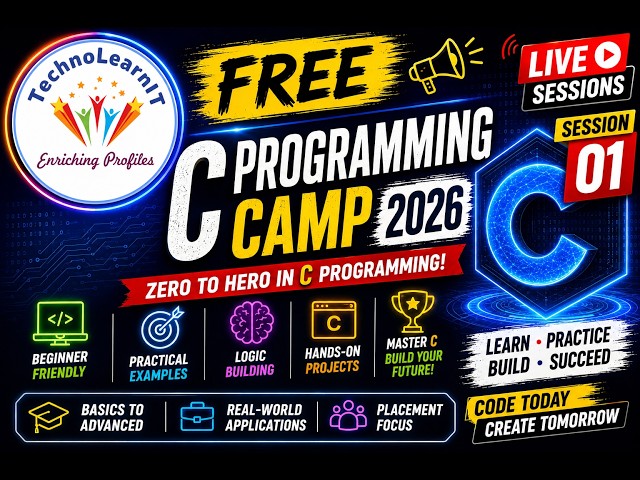 C Programming - Free Programming Camp 2026 | Session 01 | Introduction to C Programming