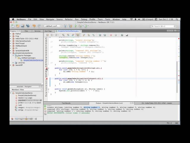 Demo of ArrayList from Java Collections Framework