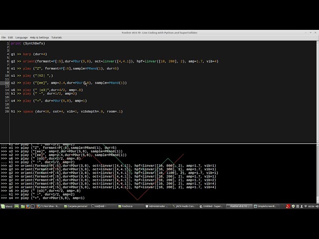 chmod 755 | Livecoding FoxDot ( python )