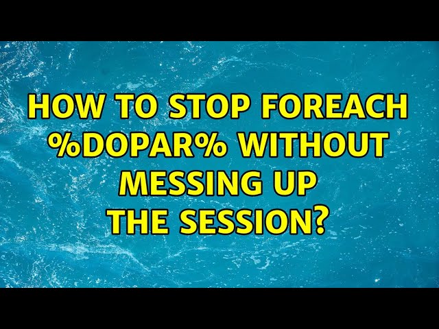 How to stop foreach %dopar% without messing up the session?