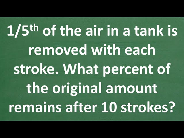 How Much Air Is Left After 10 Pumps? This MATH Problem Is DIFFICULT For MOST!