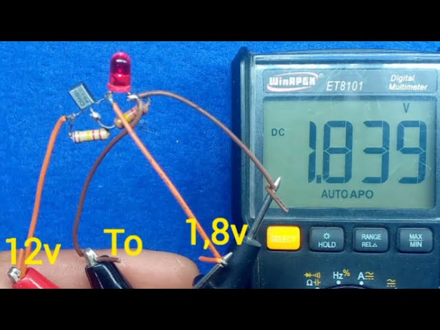 Convert 12V to 1.8V Using a Simple NPN BC548 Transistor Circuit